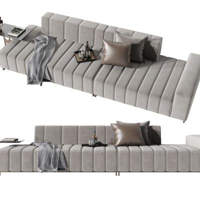 现高级灰多人沙发