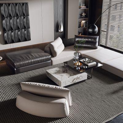 现代客厅沙发组合