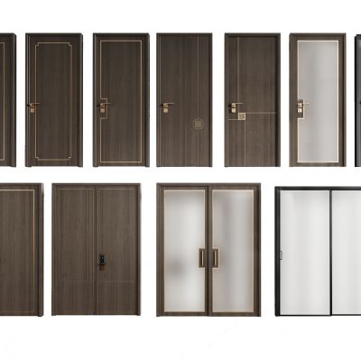 新中式单开门 推拉门