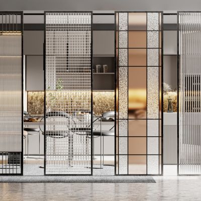 现代玻璃屏风 办公室隔断 磨砂玻璃 长虹玻璃