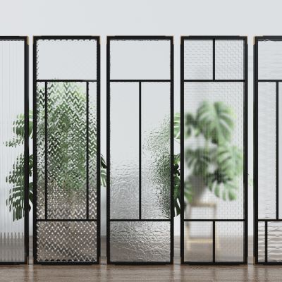 现代玻璃屏风 隔断