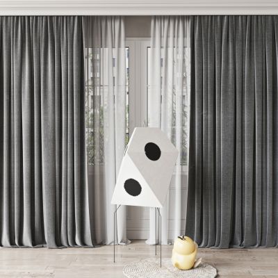 现代窗帘 布艺窗帘 卧室窗帘 饰品摆件