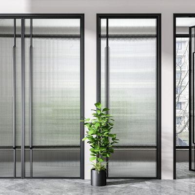 现代玻璃推拉门 玻璃门