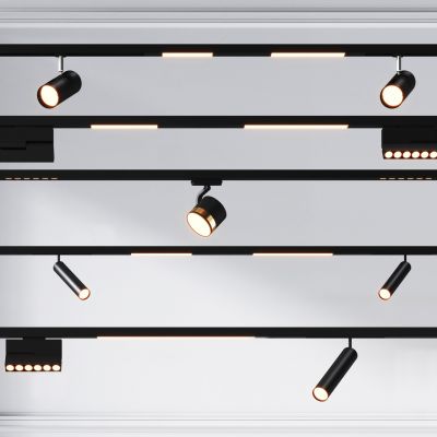 现代筒灯射灯组合 轨道灯 线性灯