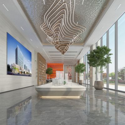 大厅 大堂 前台 门厅 沙盘 售楼部