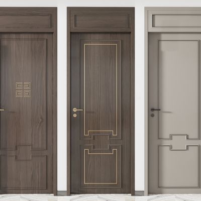 新中式单开门 房门 卧室门 木门