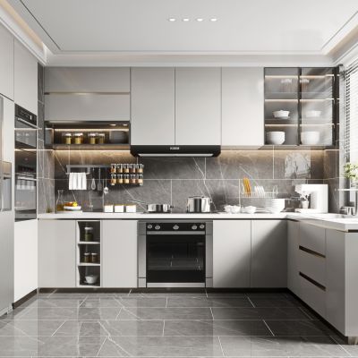 现代家居开放厨房