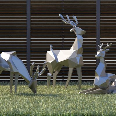 现代城市雕塑小品 麋鹿
