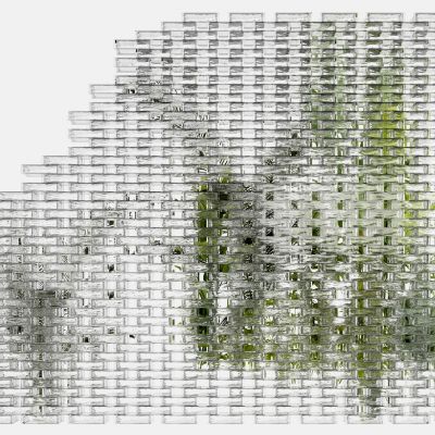 现代玻璃砖隔断