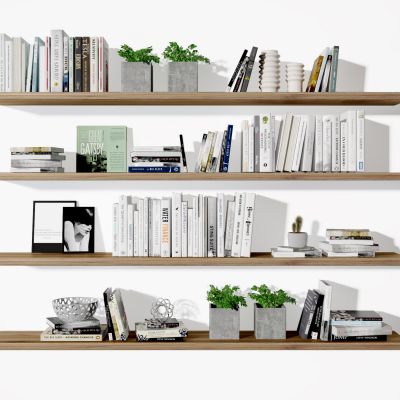 木饰面层板书架