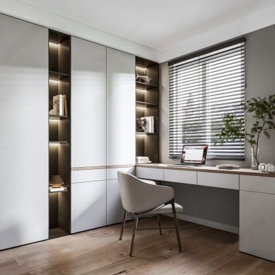 现代家居书房 书桌椅组合 书柜