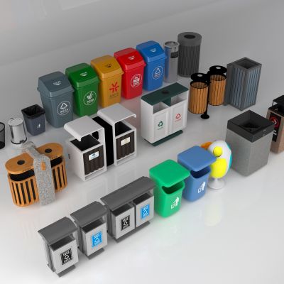 现代垃圾桶