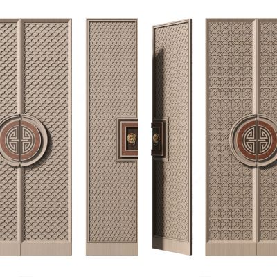 新中式双开门 对开门 入户门