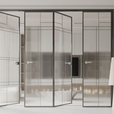 现代玻璃推拉门