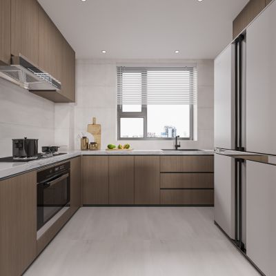 现代客餐厅，沙发茶几组合，餐桌椅组合，酒柜，橱柜