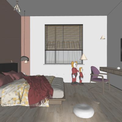 现代 儿童房 女儿房