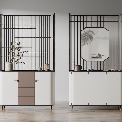 新中式玄关隔断柜