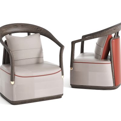 新中式单人沙发