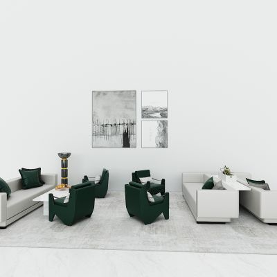 现代休闲沙发椅，洽谈沙发椅，售楼处洽谈区，休息区，沙发茶几组合