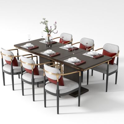 新中式餐桌椅组合