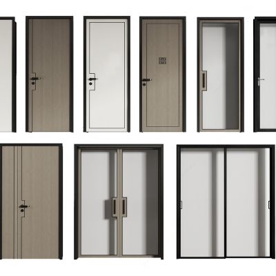 新中式单开门 推拉门 子母门 厨卫门