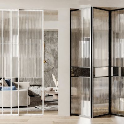 现代玻璃金属隔断