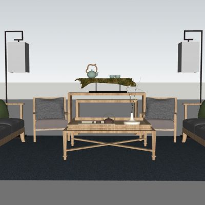 新中式沙发组合