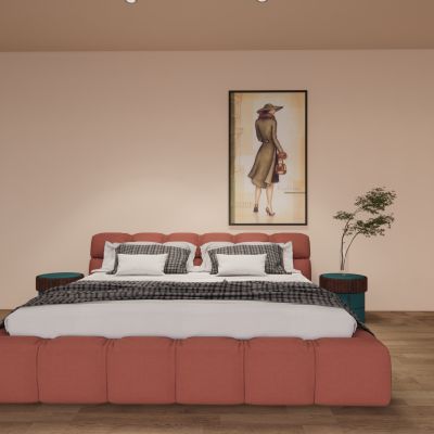 现代风格双人床