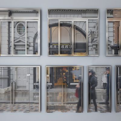现代玻璃门 双开门 商铺门 不锈钢门