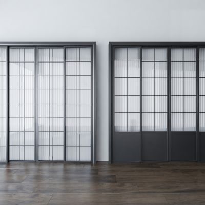 现代推拉门组合