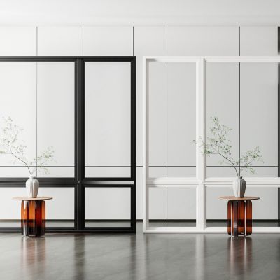 现代落地窗SU模型