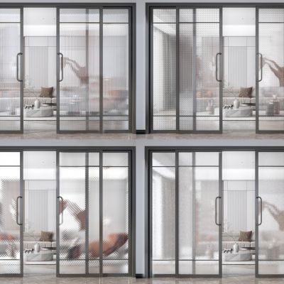 现代玻璃推拉门