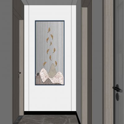 现代装饰画 九鱼图墙饰 家装过道