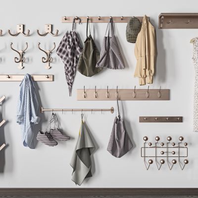 现代衣服挂衣钩组合