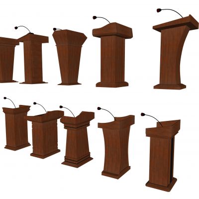 现代会议室立式演讲台 发言台 讲桌 主持台