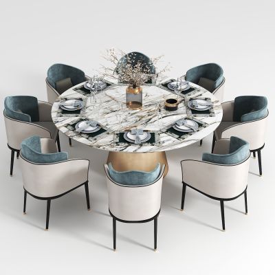 新中式餐桌椅组合