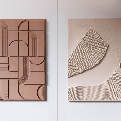 侘寂墙饰挂件_立体画3D模