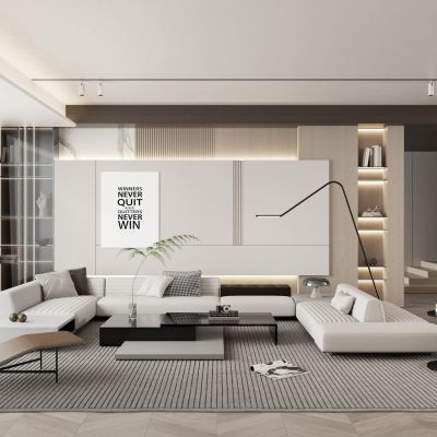 现代风格的客厅