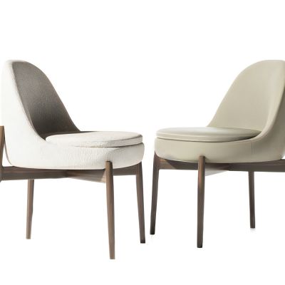 现代白色布艺椅子