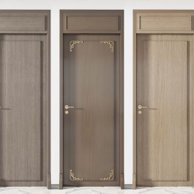 新中式单开门 房门 卧室门 木门