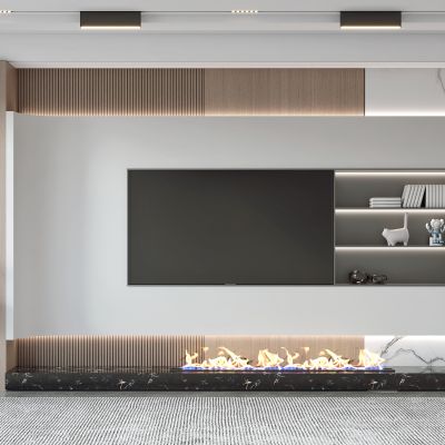 现代电视背景墙