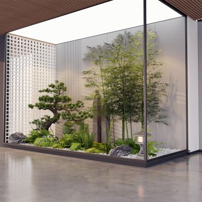 景观小品  迎客松