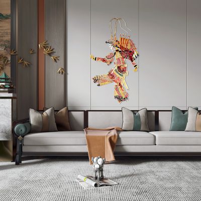 新中式多人沙发