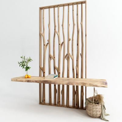 自然风老木头 干枝 竹编