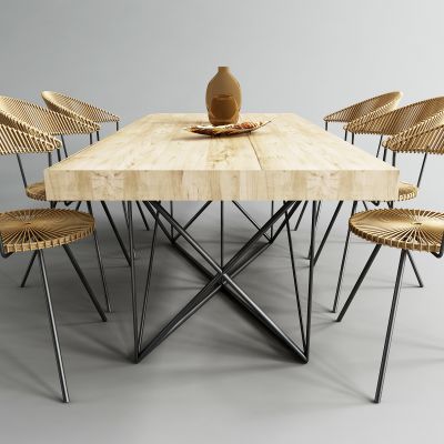 现代户外桌椅组合