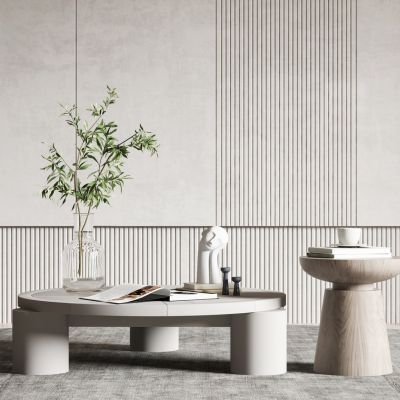 现代茶几 角几 花瓶 饰品摆件