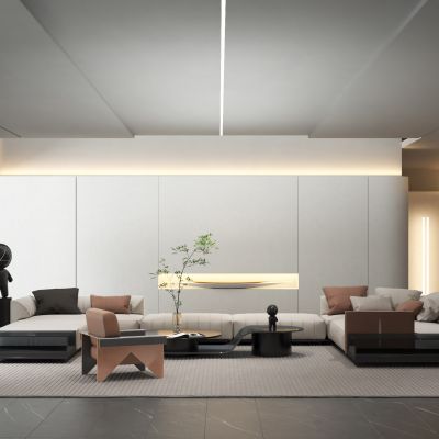 现代风格的客厅