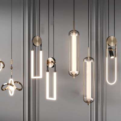 现代吊灯SU模型