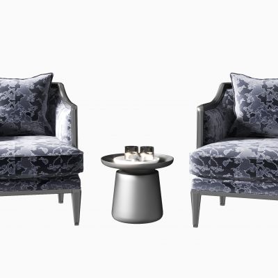 新中式单人沙发