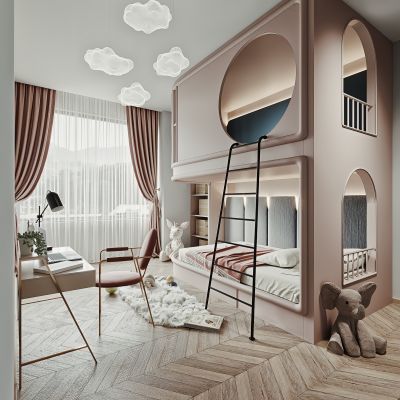现代儿童卧室